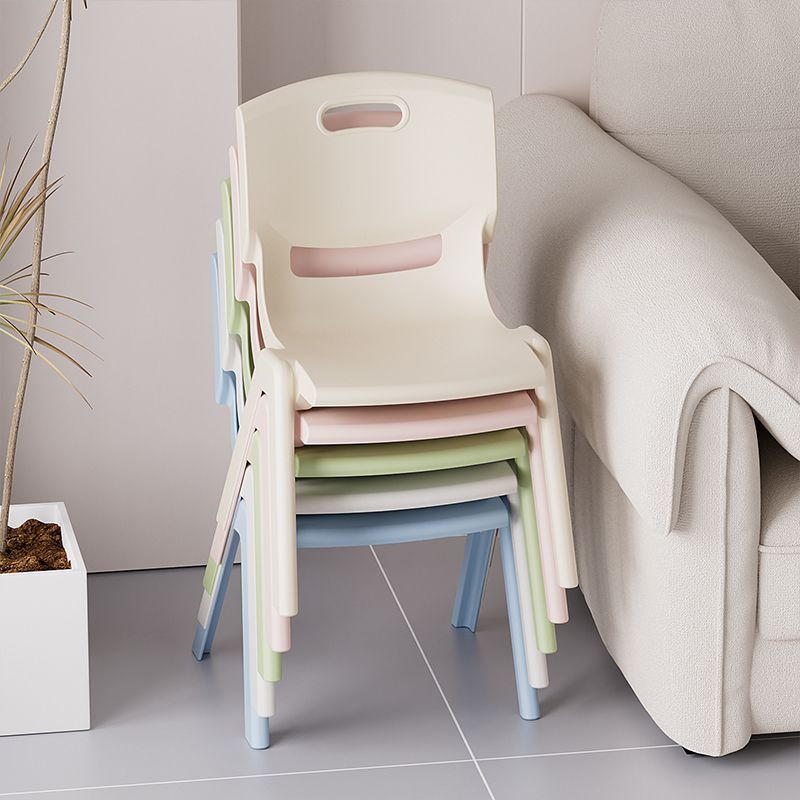 Portable Home-Use Plastic Chair with Backrest, Suitable for Adults and Children, Thickened Chair Stool for Living Room Coffee Table
