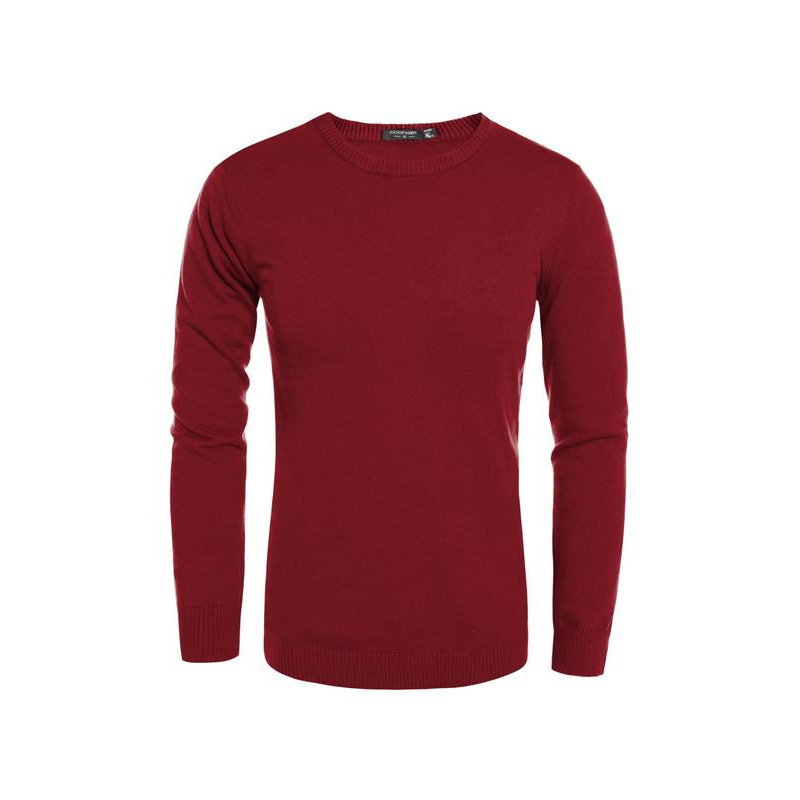 V 51245 2025 New Temu Cross-Border Export Dropshipping Clearance Men's Round Neck Sweater Slim Fit