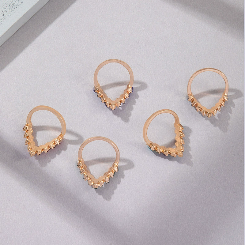 Партия модное кольцо с gemstone с цирконом, градиент, европейский стиль