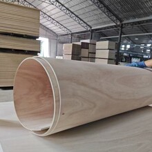 弯曲胶合板家具造型多层板包圆柱体板材巴果木贴科技木面胶合板