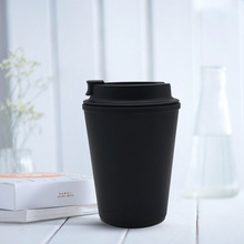 跨境12oz/350ml双层塑料pp杯随行耐热咖啡杯促销礼品水杯子