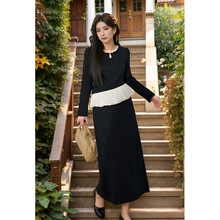 【云朵】大码女装2025秋冬雅丹风套装连衣裙胖妹妹感两件套