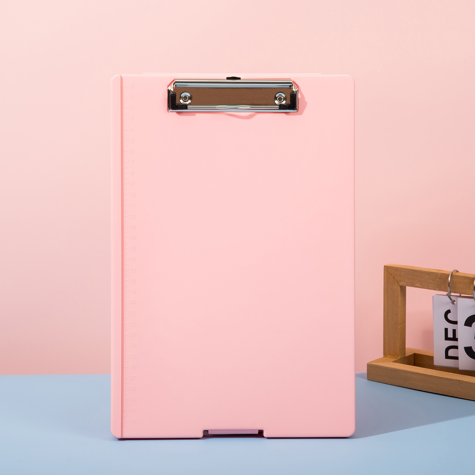 보드 클립 박스(라이트 핑크)