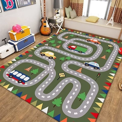 Avtomobil döşəmə paspasları — Kids, Parent-Child Interaction, Baby Early Education - parking-lot-mat-17-80120cm-crystal-velvet