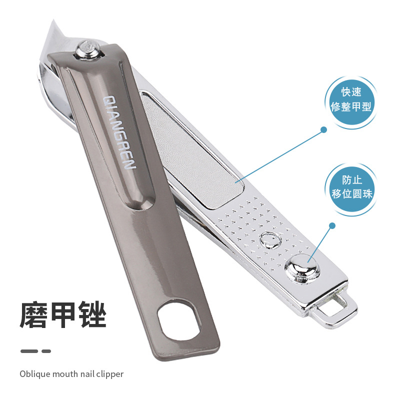 Cortaúñas fuertes cortaúñas oblicuo corte piel muerta cortaúñas puntiagudo solo tamaño grande pequeño adulto A6615
