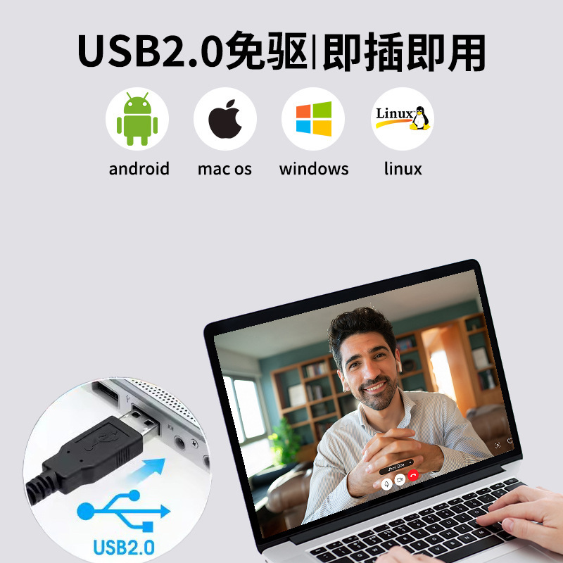 サンプル GC0308 ビデオ会議カメラモジュール 30 万監視写真高精細 USB カメラモジュール|undefined