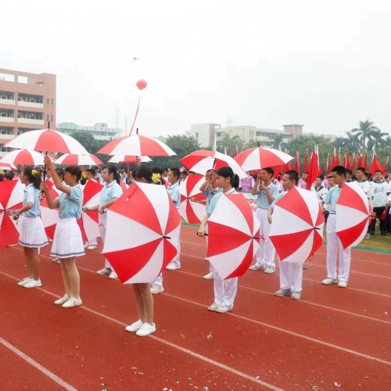 Креативные реквизиты для входа на спортивные мероприятия, реквизит для выступлений групп квадратных танцев учащихся начальной и средней школы, красные и белые зонтики-ветряные мельницы.