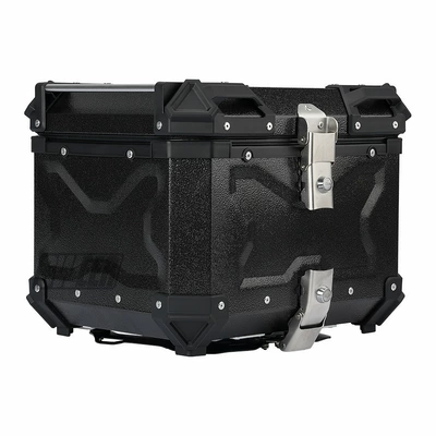 Motorcycle trunk: 28L45L55L65L80L100L Quick-Release Motorcycle Tail - 55l-three-sided-embossed-explosion-black