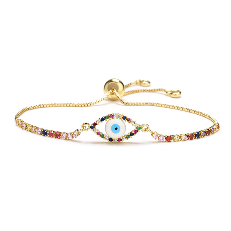 Fashion Eye Copper Bracelets Plating Zircon Copper Bracelets