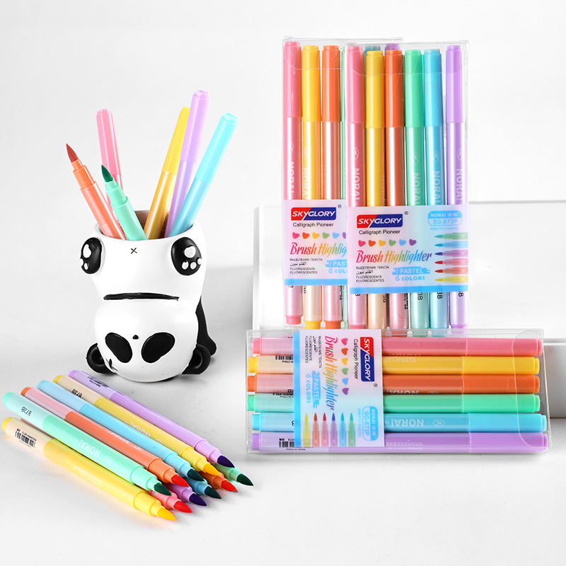 Plastic fluorescence capacious marker for students, eyes protection