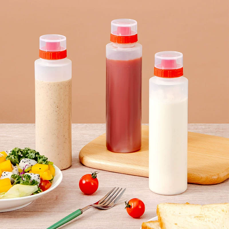 PE трехлунная бутылка для соуса бутылка для соуса