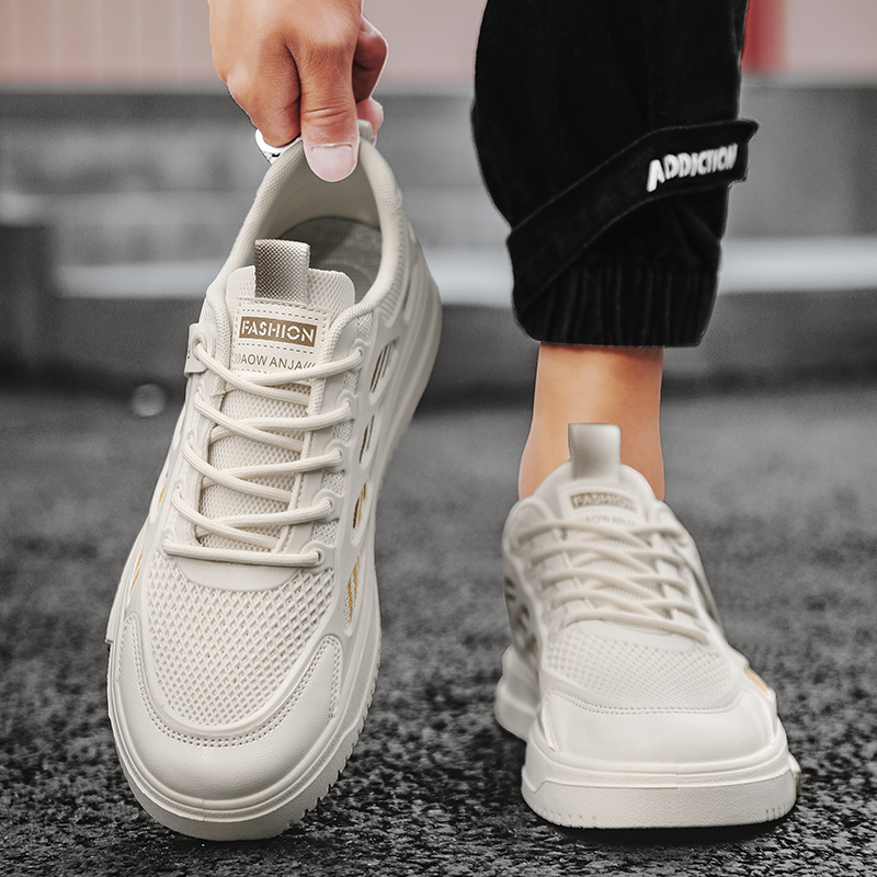 2025 nueva tendencia de malla deportiva transpirable zapatos de moda para hombres zapatos de skate casuales versátiles en stock zapatos de moda para hombres