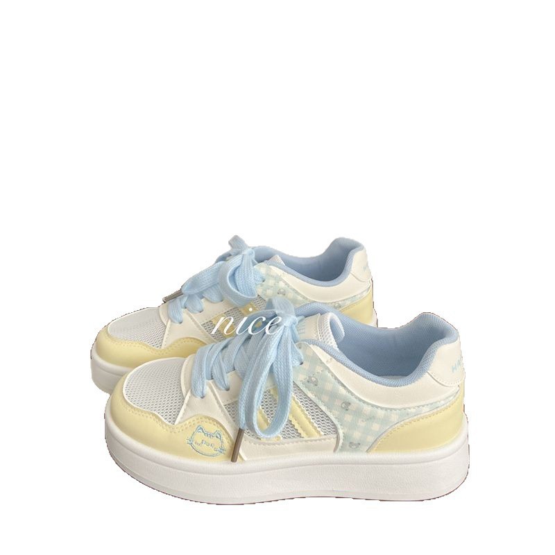 Leche blanca a través de la red zapatos blancos para mujeres con suela gruesa de verano 2026 nuevos zapatos de nicho para mujeres diseño universal zapatos deportivos para estudiantes de skate image 6