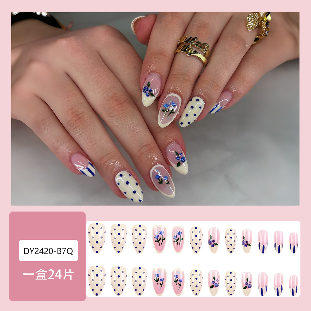 Desgaste de uñas falso transfronterizo de uñas de longitud media pieza de uñas desmontable pieza de uñas producto terminado uñas al por mayor