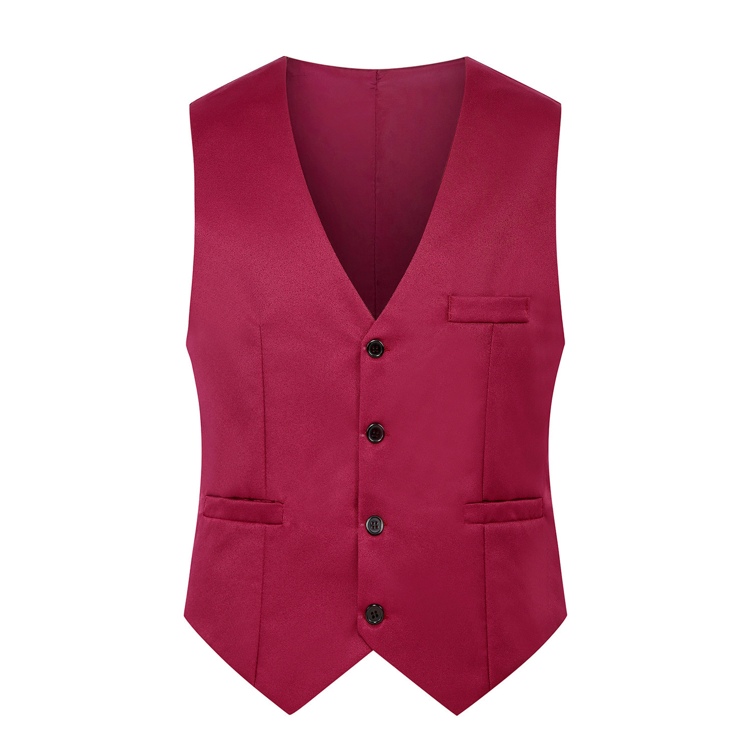 Chaleco de Traje Ajustado para Hombre, Poliéster, Ajustado, para Ocio