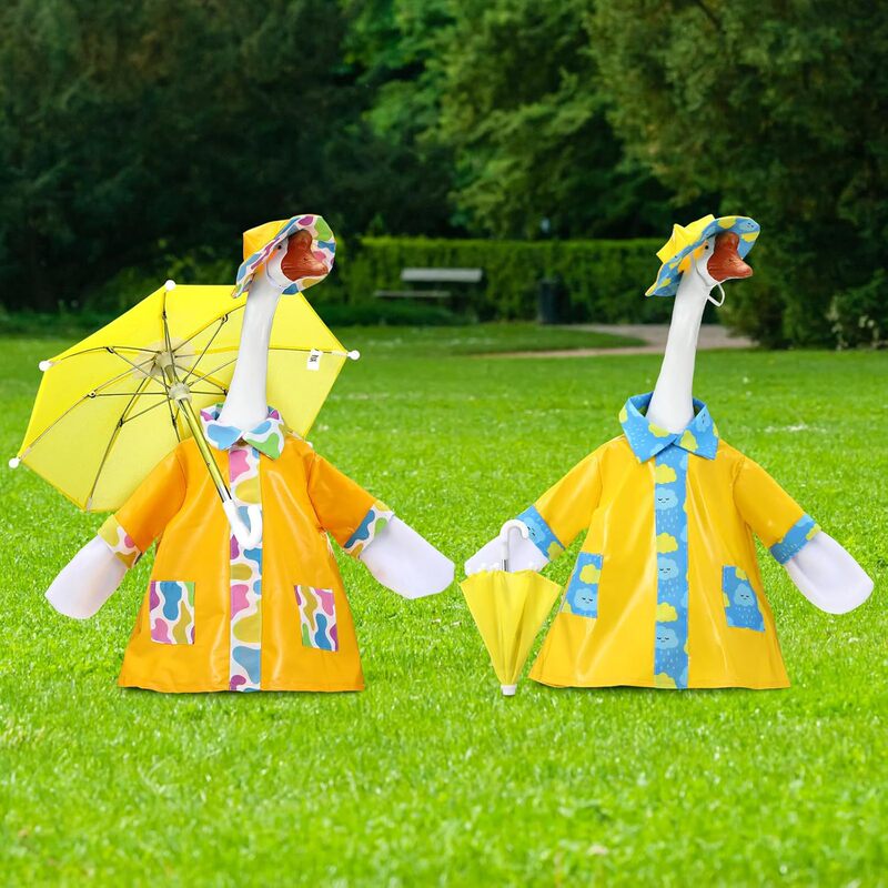 2-Piece Set of Raincoat, Porch Coat, and Umbrella 23inch Cement-Colored Dress Outfit Suitable for Spring and Summer 2-Piece Set of Raincoat, Porch Coat, and Umbrella 23inch Cement-Colored Dress Outfit Suitable for Spring and Summer