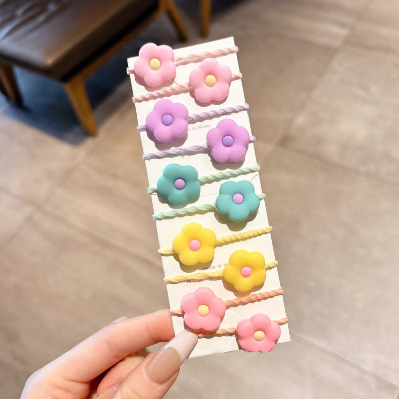 Ligas de cabello elásticas para niñas, colores de caramelo, suaves y resistentes, accesorios infantiles