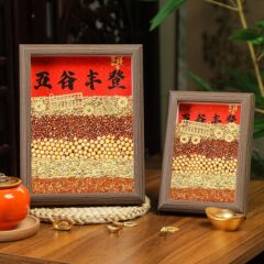 豊かな穀物のフォトフレーム装飾品、リビングルームの新築祝い、新しい家の装飾、新しい家の引っ越しセレモニー用品