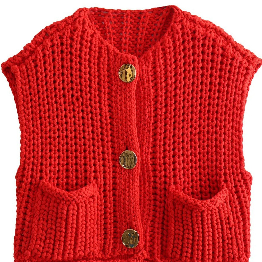 Elegant solid color vest for leisure