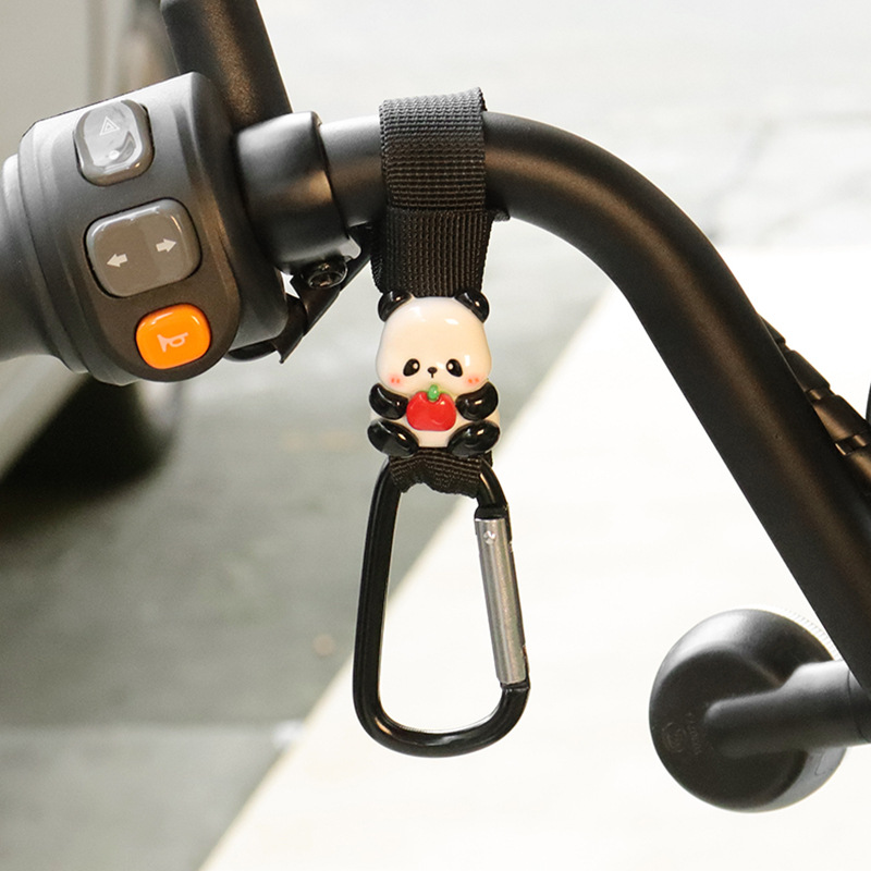 Gancho para coche eléctrico Gancho para colgar para motocicleta de carga universal delantero Gancho para llevar lindo panda