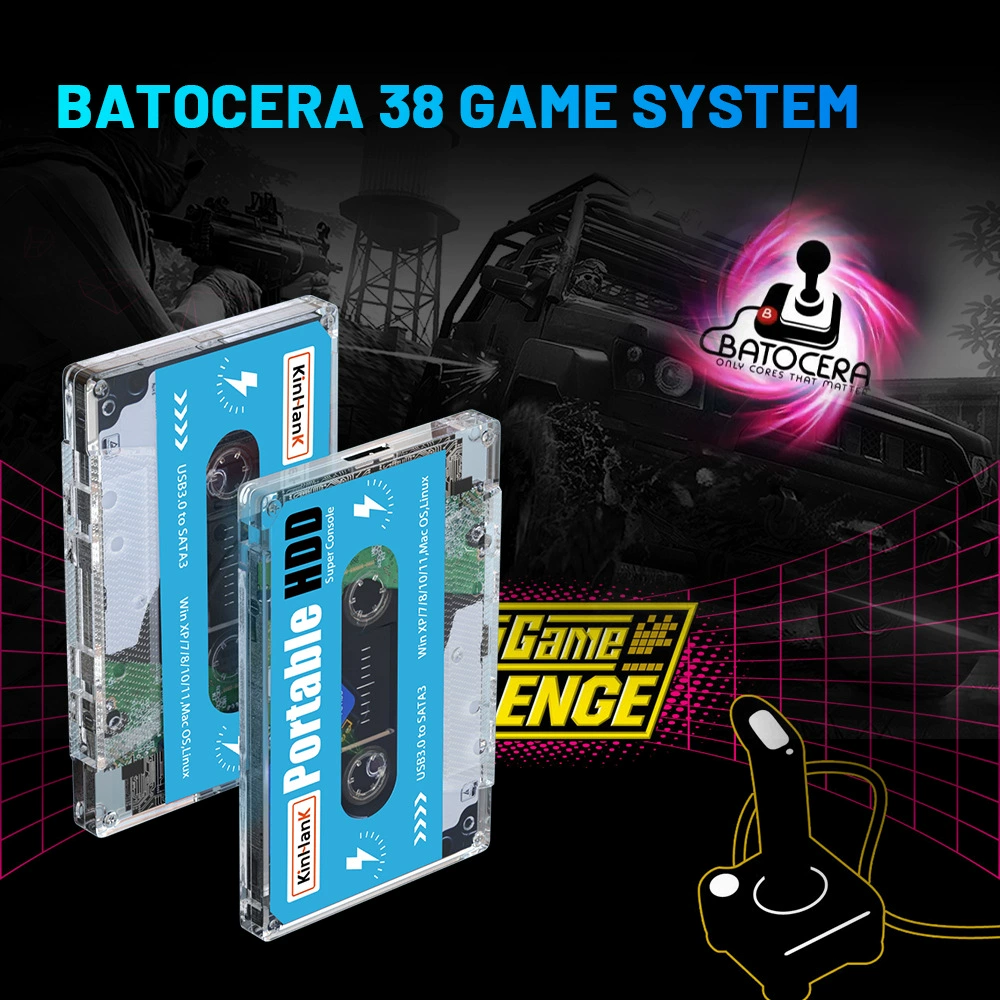 Трансграничный игровой жесткий диск 500 ГБ Batocera Plug-and-Play механическая мобильная игровая ретро-консоль