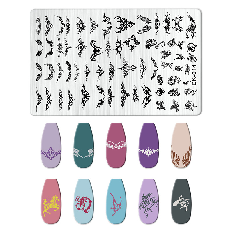 Cross-Border Printing Templates for Nail Art, Rectangular Plates for Painting, New Designs in Stock, Wholesale Accessories in Multiple Colors