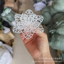 仿真植物仿真花配件　带花心白色圣诞花　可洒金粉电镀白色花朵