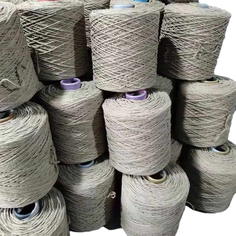 新款麻绳棉纱麻袋封口绳大麻纱100%亚麻棉线筒纱编织用亚麻筒纱