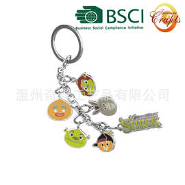 厂家定制动画片人物合金钥匙扣 动漫影视logo礼品钥匙串挂件定做