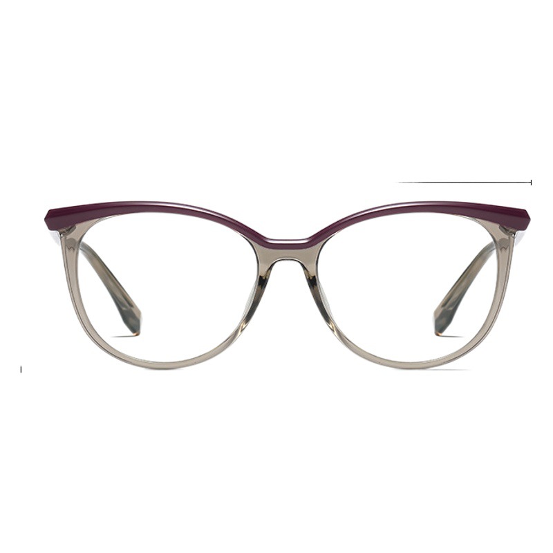 Comercio exterior nuevo ojo de gato gafas Marco de moda europea y americana gafas lisas TR3518 ácido propiónico pin primavera pierna anti-azul gafas de luz