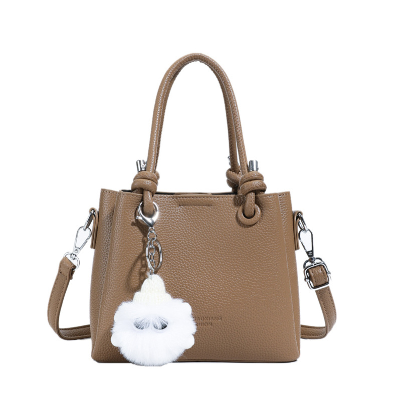 2025 nuevo estilo simple de color sólido cesta de verduras bolsos de cubo bolsos de moda retro bolsos de hombro bolsos de mujer