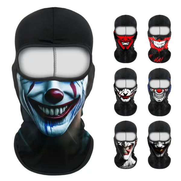 Motorcycle Riding Headgear Digital Printing Sweat Absorbing Breathable Sunscreen Ice Silk Hat Trendy Liner Windproof Sunshade Mask