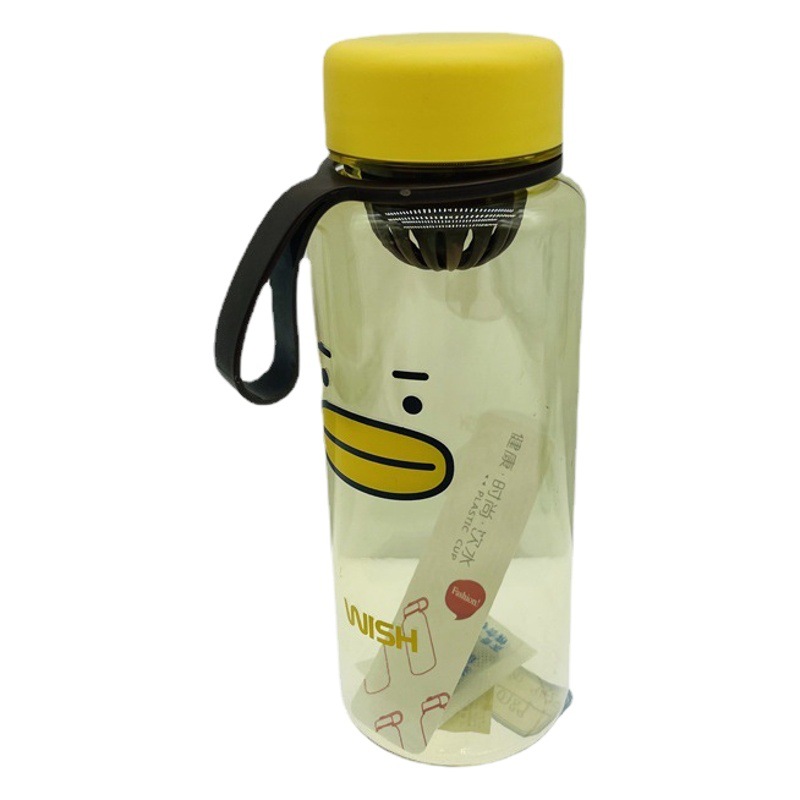 Taza de agua de plástico portátil de viaje masculino y femenino estudiante PC simple estilo ins deportes agua potable 550ml taza de té