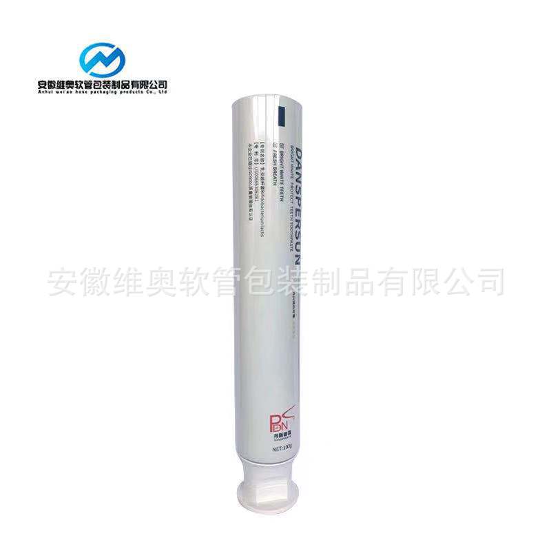 厂家供应化妆品铝塑管 口腔膏包材 博士盖100ml牙膏管