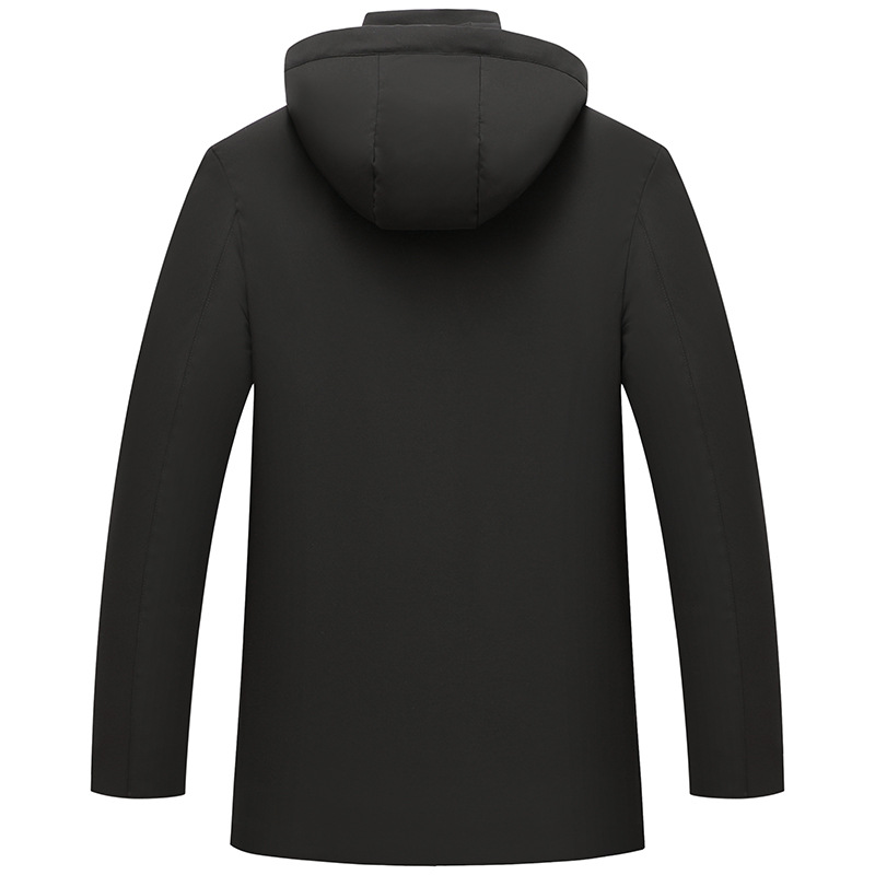 Abrigo de invierno grueso forrado de lana Abrigo acolchado de algodón de los hombres de grafeno sombrero desmontable abajo chaqueta papá Abrigo acolchado de algodón ropa de hombre