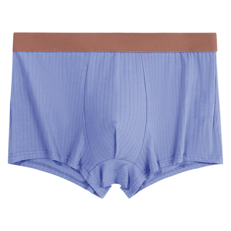 Ropa interior de hombre de algodón puro estilo explosivo, alta elasticidad, agradable para la piel, transpirable, malla antibacteriana, entrepierna interior cómoda y sin cintura, cuatro esquinas para adolescentes