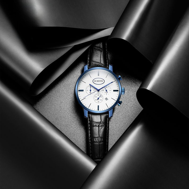 OCHSTIN奥古斯登跨境热销绅士风男表多功能带日历石英表男士手表