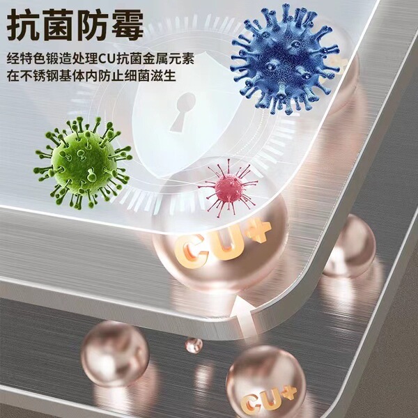 Antibacterial light panel stainless steel