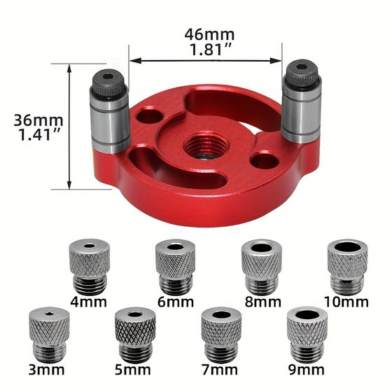 Woodworking vertical center hole locator 3-10mm wood tenon splicing hole positioning DIY tool
