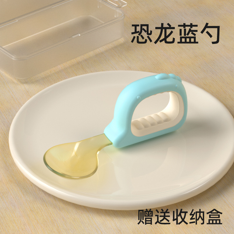 Heguo cuchara tenedor para niños 304 acero inoxidable 2 niños aprenden a comer mango corto codo tenedor cuchara juego de vajilla para niños