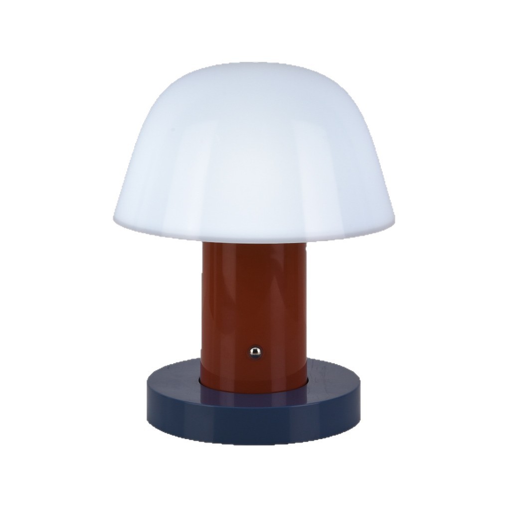 Diseño danés creativo lámpara de escritorio de hongos lujosa lámpara de escritorio recargable nórdica inalámbrica táctil dormitorio cabecera luz de noche