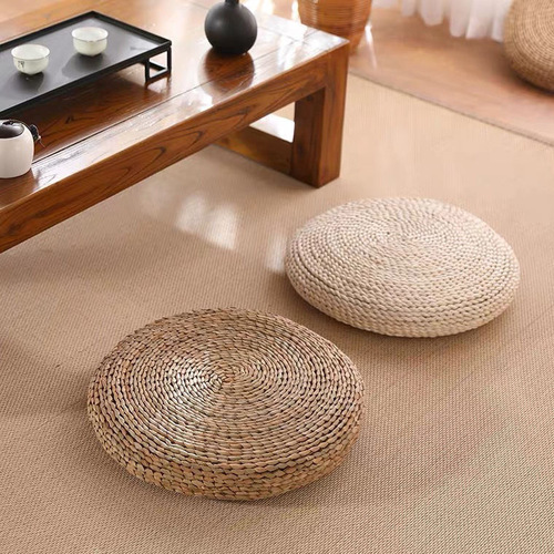 Futon tatami cushion Japanese cattail mat floor mat Zen meditation round yoga mat rattan futon mat