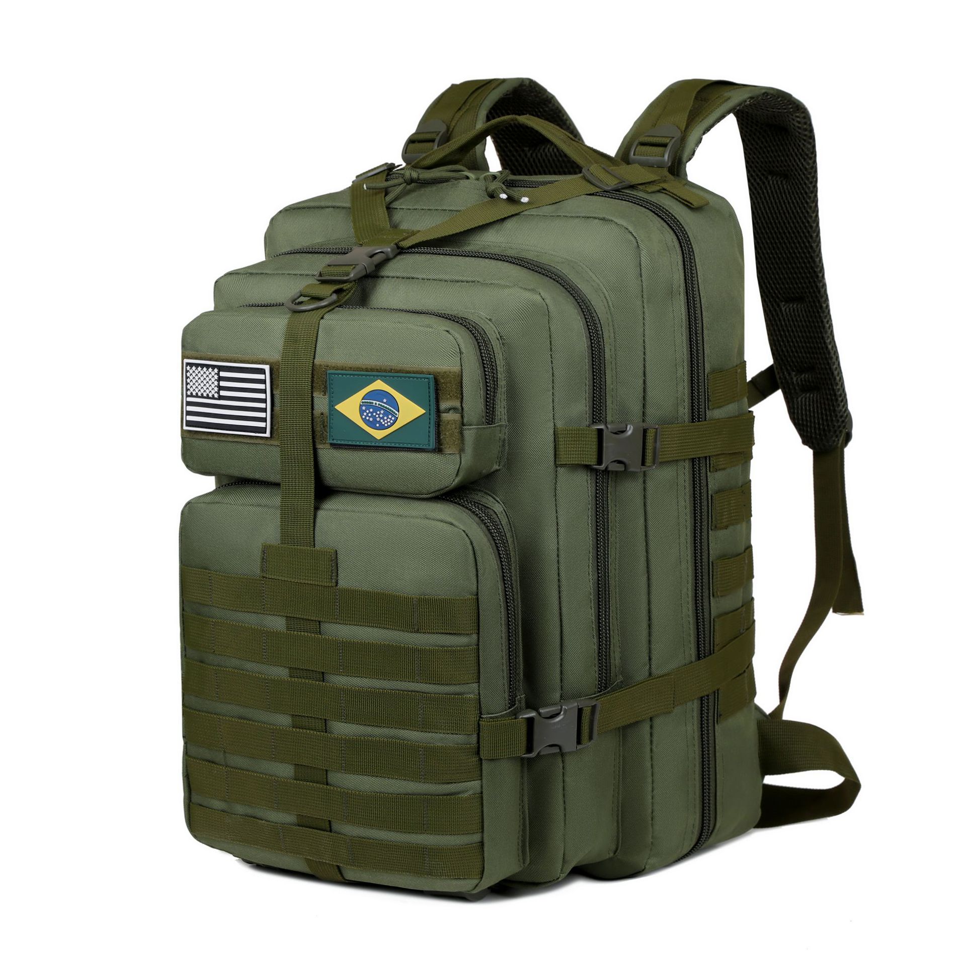 Bolsa de montañismo al aire libre camuflaje bolsa de red táctica mochila de ciclismo equipo de senderismo bolsa de red de camping mochila resistente al desgaste 3P