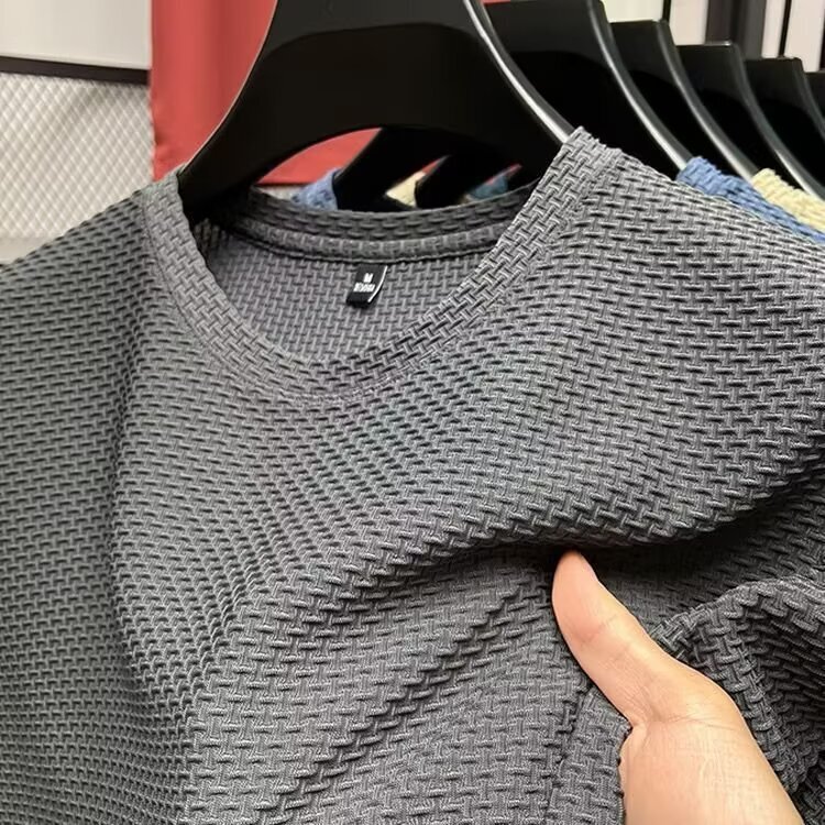 Ice Silk Quick-drying Men's T-shirt Summer Men's Short-sleeved Mesh Breathable Sports Half-sleeved plus size Running Fitness Clothes Ice Silk Quick-drying Men's T-shirt Summer Men's Short-sleeved Mesh Breathable Sports Half-sleeved plus size Running Fitness Clothes