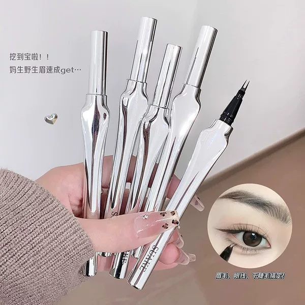 Two-Pronged Eyebrow Pencil for Natural-Looking, Distinct Eyebrows, Ultra-Fine Eyebrow Pencil for Makeup Artists, Waterproof and Smudge-Proof