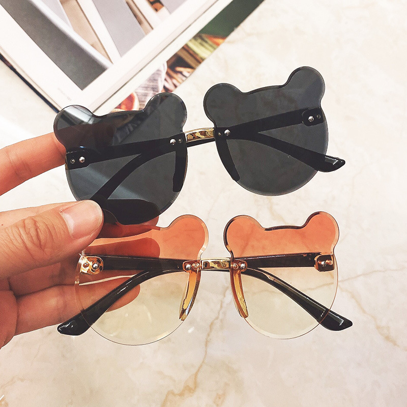 Korean Version New Children's Sunglasses with Sun Protection, Cute Decorative UV Blocking Sunglasses for Mickey Baby Boys and Girls