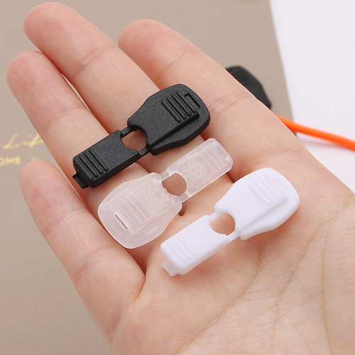 批发尼龙绳尾夹拉链弹力绳尾夹扣服饰鞋带扣头棉绳织带箱包绳头扣