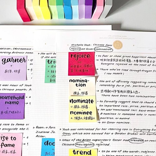ins colorful small square sticky note tearable sticky mini note paper student notes multifunctional index sticker