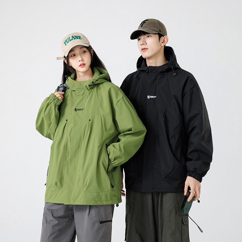Couple Style Spring Autumn Jacket Thin Women Waterproof Trench Coat Outdoor Windbreaker Men_voghion.com