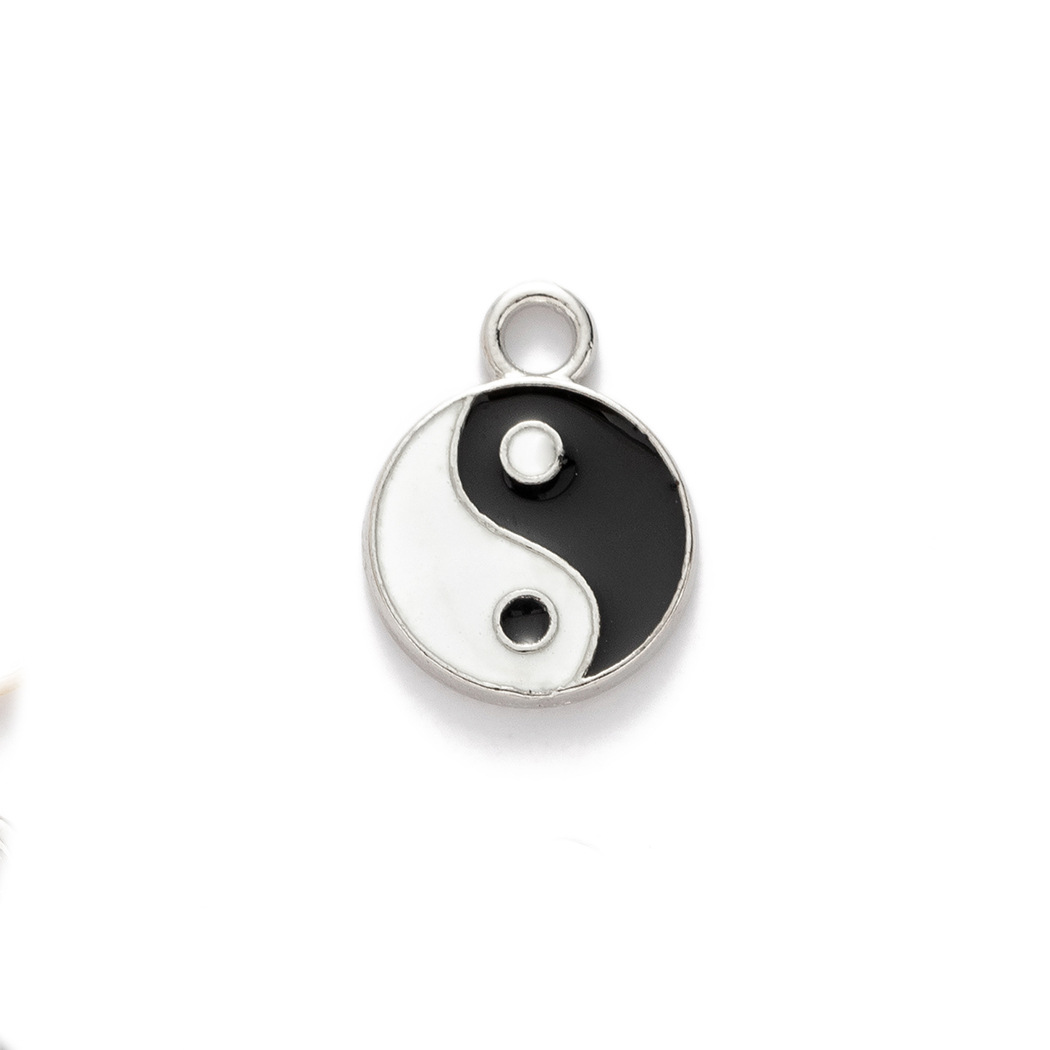 10 Pcs/package Chinoiserie Simple Style Tai Chi Alloy Enamel Jewelry Accessories display picture 4